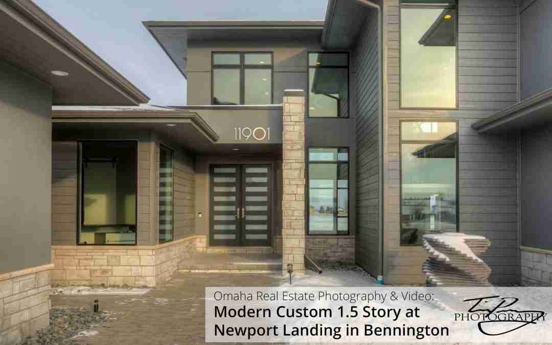 Omaha Real Estate Photography and Video: Modern 1.5 Story at Newport Landing in Bennington